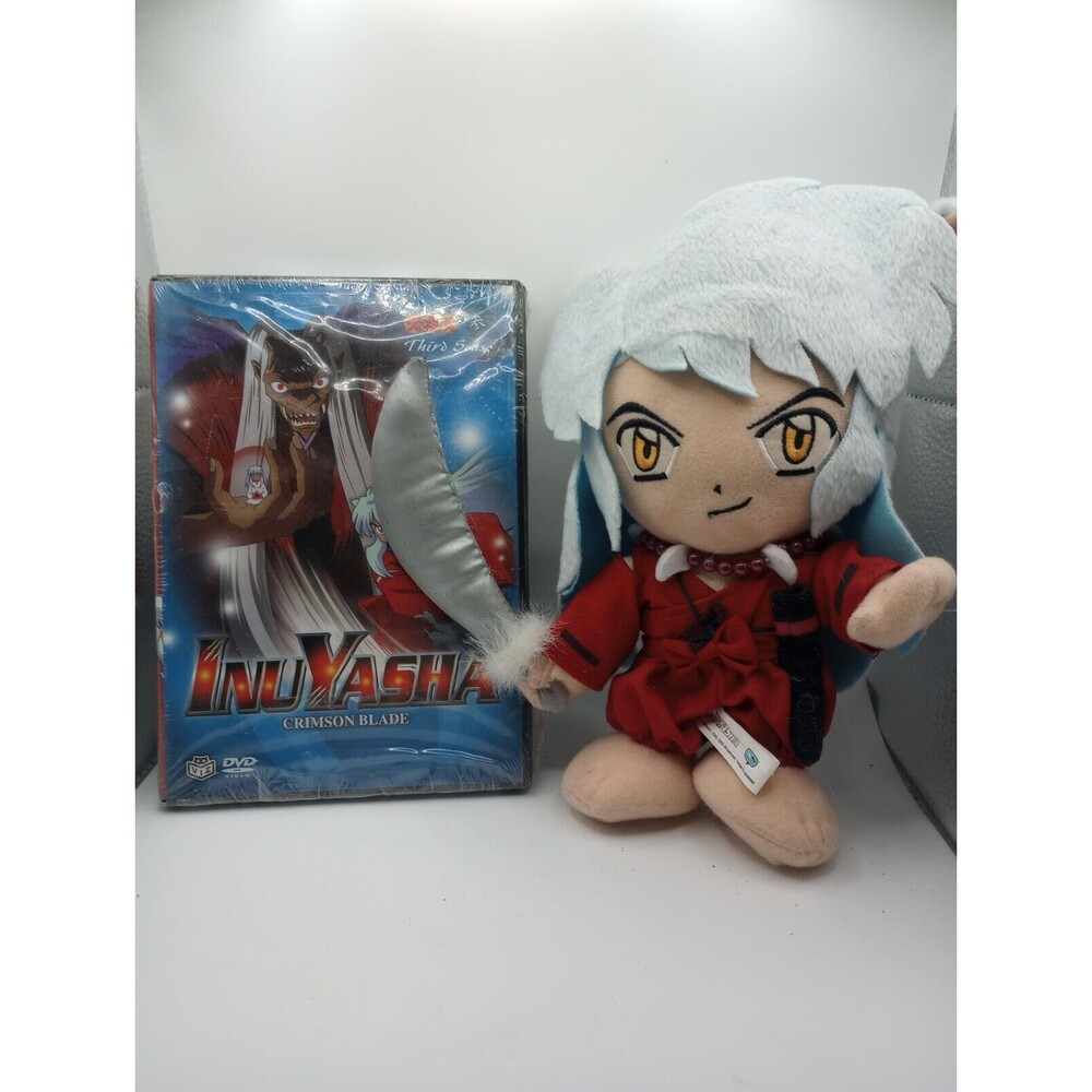 InuYasha 2011 8" Plush Doll OFFICIAL SEALED DVD Gift Anime Crimson Blade